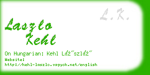 laszlo kehl business card